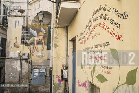 Salerno November 12, 2016..Interventions of Street Art in poetic Fornelle District in Salerno. The District, among the oldest in the city, as it dates back to the ninth century..Photo: RINO BIANCHI ©Rino Bianchi/Rosebud2