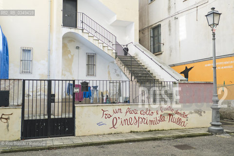 Salerno November 12, 2016..Interventions of Street Art in poetic Fornelle District in Salerno. The District, among the oldest in the city, as it dates back to the ninth century..Photo: RINO BIANCHI ©Rino Bianchi/Rosebud2