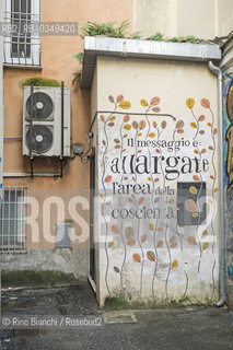 Salerno November 12, 2016..Interventions of Street Art in poetic Fornelle District in Salerno. The District, among the oldest in the city, as it dates back to the ninth century..Photo: RINO BIANCHI ©Rino Bianchi/Rosebud2