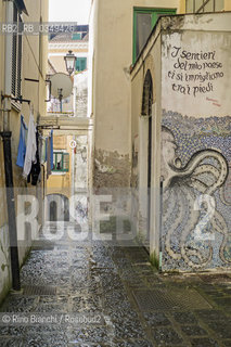 Salerno November 12, 2016..Interventions of Street Art in poetic Fornelle District in Salerno. The District, among the oldest in the city, as it dates back to the ninth century..Photo: RINO BIANCHI ©Rino Bianchi/Rosebud2