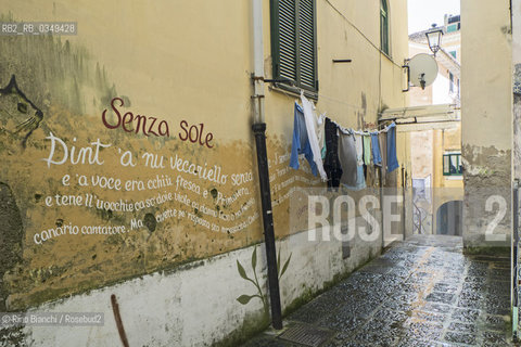 Salerno November 12, 2016..Interventions of Street Art in poetic Fornelle District in Salerno. The District, among the oldest in the city, as it dates back to the ninth century..Photo: RINO BIANCHI ©Rino Bianchi/Rosebud2