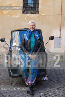 Rome December 10, 2016..Laura Lindstedt, Finnish writer, photographed in Rome, he made his debut with the Scissors novel, with Oneiron has won this years Finlandia Prize/Laura Lindstedt, scrittrice finlandese, fotografata a Roma, ha esordito con il romanzo Scissors, con Oneiron ha vinto quest’anno il Finlandia Prize.Photo: RINO BIANCHI ©Rino Bianchi/Rosebud2