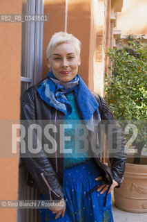 Rome December 10, 2016..Laura Lindstedt, Finnish writer, photographed in Rome, he made his debut with the Scissors novel, with Oneiron has won this years Finlandia Prize/Laura Lindstedt, scrittrice finlandese, fotografata a Roma, ha esordito con il romanzo Scissors, con Oneiron ha vinto quest’anno il Finlandia Prize.Photo: RINO BIANCHI ©Rino Bianchi/Rosebud2