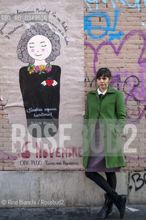 Rome December 10, 2016..Valeria Luiselli writer of Mexican origin, photographed in Rome in San Lorenzo district, collaborates with newspapers and magazines such as The New York Times, Letras Libres, Etiqueta Negra and Internazionale/Valeria Luiselli scrittrice di origine messicana, fotografata a Roma nel quartiere di San Lorenzo, collabora con giornali e riviste come The New York Times, Letras Libres, Etiqueta Negra e Internazionale. .Photo: RINO BIANCHI ©Rino Bianchi/Rosebud2