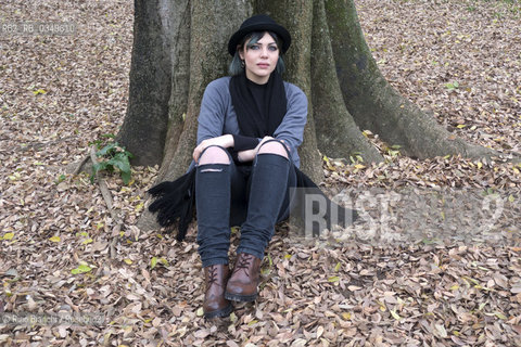 Rome December 11, 2016..Alessia Iuliano, italian poet, photographed in Rome in the Villa Torlonia park/Alessia Iuliano, poetessa italiana, fotografata a Roma nel parco di Villa Torlonia..Photo: RINO BIANCHI ©Rino Bianchi/Rosebud2