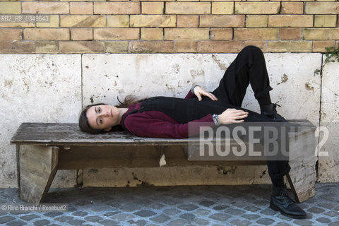 Rome December 15, 2016..Giulia Caminito, photographed in the Roman district of Testaccio, Italian writer, works for a Roman publishing house/Giulia Caminito, fotografata nel quartiere romano di Testaccio, scrittrice italiana, lavora per una casa editrice romana. .Photo: RINO BIANCHI ©Rino Bianchi/Rosebud2