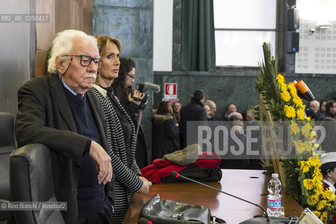 Rome January 7, 2017..Alberto Asor Rosa, literary critic and essayist, photographed in Rome Aula 1 Letters University La Sapienza, during the commemoration of Tullio De Mauro/Alberto Asor Rosa, critico letterario e saggista, fotografato a Roma Aula 1 Lettere Università La Sapienza, durante la commemorazione di Tullio De Mauro..Photo.RINO BIANCHI ©Rino Bianchi/Rosebud2