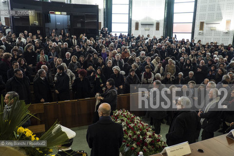 Rome January 7, 2016..The memorial service of Tullio De Mauro at the Aula 1 of the Faculty of Lettere, University La Sapienza of Rome/La commemorazione funebre di Tullio De Mauro presso lAula 1 della Facoltà di Lettere dellUniversità La Sapienza di Roma..Photo: RINO BIANCHI ©Rino Bianchi/Rosebud2