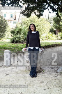 Rome February 10, 2017..Gaia Manzini, Italian writer, who made his debut in 2009 with the collection of stories of Nudo di famiglia (Fandango, Chiara Prize finalist), photographed in Rome in the park of Villa Celimontana/Gaia Manzini, scrittrice italiana, che ha esordito nel 2009 con la raccolta di racconti Nudo di famiglia (Fandango, finalista premio Chiara), fotografata a Roma nel parco di Villa Celimontana. .Photo: RINO BIANCHI ©Rino Bianchi/Rosebud2