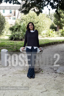 Rome February 10, 2017..Gaia Manzini, Italian writer, who made his debut in 2009 with the collection of stories of Nudo di famiglia (Fandango, Chiara Prize finalist), photographed in Rome in the park of Villa Celimontana/Gaia Manzini, scrittrice italiana, che ha esordito nel 2009 con la raccolta di racconti Nudo di famiglia (Fandango, finalista premio Chiara), fotografata a Roma nel parco di Villa Celimontana. .Photo: RINO BIANCHI ©Rino Bianchi/Rosebud2