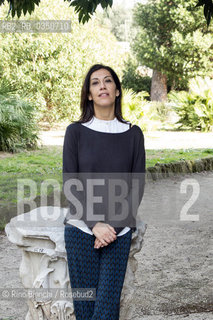 Rome February 10, 2017..Gaia Manzini, Italian writer, who made his debut in 2009 with the collection of stories of Nudo di famiglia (Fandango, Chiara Prize finalist), photographed in Rome in the park of Villa Celimontana/Gaia Manzini, scrittrice italiana, che ha esordito nel 2009 con la raccolta di racconti Nudo di famiglia (Fandango, finalista premio Chiara), fotografata a Roma nel parco di Villa Celimontana. .Photo: RINO BIANCHI ©Rino Bianchi/Rosebud2