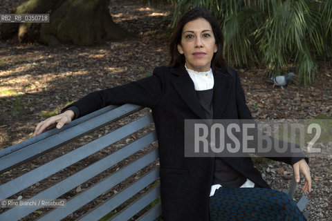 Rome February 10, 2017..Gaia Manzini, Italian writer, who made his debut in 2009 with the collection of stories of Nudo di famiglia (Fandango, Chiara Prize finalist), photographed in Rome in the park of Villa Celimontana/Gaia Manzini, scrittrice italiana, che ha esordito nel 2009 con la raccolta di racconti Nudo di famiglia (Fandango, finalista premio Chiara), fotografata a Roma nel parco di Villa Celimontana. .Photo: RINO BIANCHI ©Rino Bianchi/Rosebud2