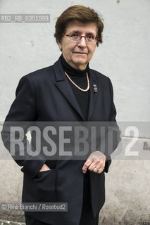 Nicoletta Sipos, Italian journalist and writer, photographed in Rome in the Testaccio district/Nicoletta Sipos, giornalista e scrittrice italiana fotografata a Roma nel quartiere di Testaccio..Photo: RINO BIANCHI ©Rino Bianchi/Rosebud2