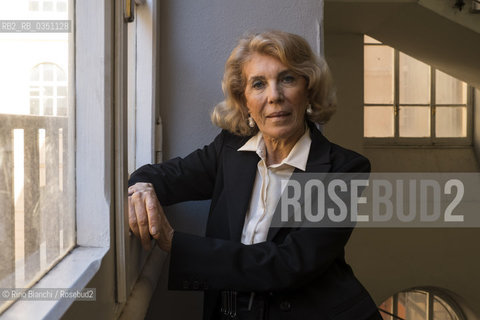 Rome March 15, 2017..Eva Cantarella, historical antiquity and the ancient right, photographed in Rome within the Liceo Tasso/Eva Cantarella, storica dellantichità e del diritto antico, fotografata a Roma allinterno del Liceo Tasso..Photo: RINO BIANCHI ©Rino Bianchi/Rosebud2