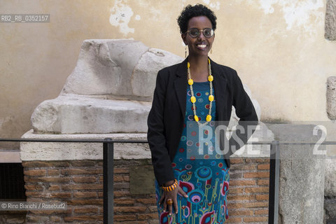 Rome April 29, 2017..Igiaba Scego, a writer, journalist and political activist, photographed in Rome/Igiaba Scego, scrittrice, giornalista ed attivista politica, fotografata a Roma..Photo: RINO BIANCHI ©Rino Bianchi/Rosebud2