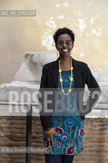 Rome April 29, 2017..Igiaba Scego, a writer, journalist and political activist, photographed in Rome/Igiaba Scego, scrittrice, giornalista ed attivista politica, fotografata a Roma..Photo: RINO BIANCHI ©Rino Bianchi/Rosebud2