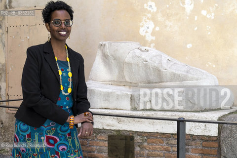 Rome April 29, 2017..Igiaba Scego, a writer, journalist and political activist, photographed in Rome/Igiaba Scego, scrittrice, giornalista ed attivista politica, fotografata a Roma..Photo: RINO BIANCHI ©Rino Bianchi/Rosebud2