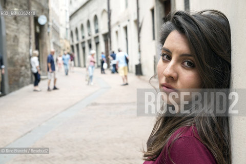 Perugia May 13, 2017..Aura Xilonen, a writer and filmmaker of Mexican origin, photographed in Perugia/Aura Xilonen, scrittrice e filmaker di origine messicana, fotografata a Perugia..Photo: RINO BIANCHI ©Rino Bianchi/Rosebud2