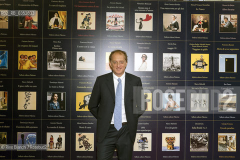 Turin May 19, 2017..Antonio Sellerio, a publisher, photographed in the Lingotto spaces during the 30th edition of the Turin Book Fair/Antonio Sellerio, editore, fotografato negli spazi del Lingotto durante la 30 edizione del Salone del Libro di Torino..Photo: RINO BIANCHI ©Rino Bianchi/Rosebud2