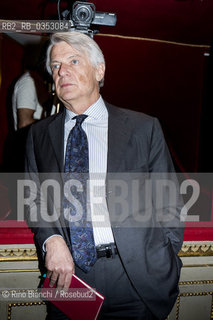 Rome May 30, 2017..Ferruccio de Bortoli, a journalist, former director of Il Corriere della Sera and Il Sole 24 Ore, president of the Longanesi publishing house, photographed in Rome during the presentation of his book/Ferruccio de Bortoli, giornalista, ex direttore de Il Corriere della Sera e de Il Sole 24 Ore, presidente della casa editrice Longanesi, fotografato a Roma in occasione della presentazione del suo libro..Photo: RINO BIANCHI ©Rino Bianchi/Rosebud2