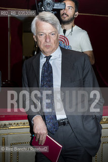 Rome May 30, 2017..Ferruccio de Bortoli, a journalist, former director of Il Corriere della Sera and Il Sole 24 Ore, president of the Longanesi publishing house, photographed in Rome during the presentation of his book/Ferruccio de Bortoli, giornalista, ex direttore de Il Corriere della Sera e de Il Sole 24 Ore, presidente della casa editrice Longanesi, fotografato a Roma in occasione della presentazione del suo libro..Photo: RINO BIANCHI ©Rino Bianchi/Rosebud2