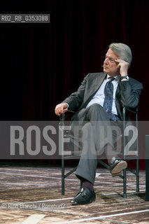 Rome May 30, 2017..Ferruccio de Bortoli, a journalist, former director of Il Corriere della Sera and Il Sole 24 Ore, president of the Longanesi publishing house, photographed in Rome during the presentation of his book/Ferruccio de Bortoli, giornalista, ex direttore de Il Corriere della Sera e de Il Sole 24 Ore, presidente della casa editrice Longanesi, fotografato a Roma in occasione della presentazione del suo libro..Photo: RINO BIANCHI ©Rino Bianchi/Rosebud2