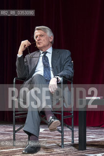 Rome May 30, 2017..Ferruccio de Bortoli, a journalist, former director of Il Corriere della Sera and Il Sole 24 Ore, president of the Longanesi publishing house, photographed in Rome during the presentation of his book/Ferruccio de Bortoli, giornalista, ex direttore de Il Corriere della Sera e de Il Sole 24 Ore, presidente della casa editrice Longanesi, fotografato a Roma in occasione della presentazione del suo libro..Photo: RINO BIANCHI ©Rino Bianchi/Rosebud2