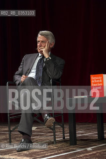 Rome May 30, 2017..Ferruccio de Bortoli, a journalist, former director of Il Corriere della Sera and Il Sole 24 Ore, president of the Longanesi publishing house, photographed in Rome during the presentation of his book/Ferruccio de Bortoli, giornalista, ex direttore de Il Corriere della Sera e de Il Sole 24 Ore, presidente della casa editrice Longanesi, fotografato a Roma in occasione della presentazione del suo libro..Photo: RINO BIANCHI ©Rino Bianchi/Rosebud2