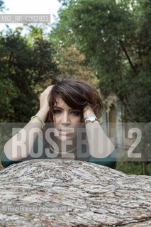 Rome October 2, 2017..Ilaria Gaspari, a writer and saggista, photographed in Rome in the park of Villa Torlonia/Ilaria Gaspari, scrittrice e saggista, fotografata a Roma nel parco di Villa Torlonia ©Rino Bianchi/Rosebud2