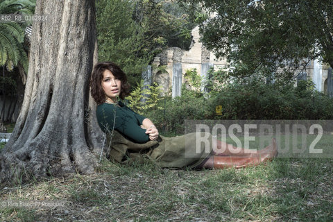 Rome October 2, 2017..Ilaria Gaspari, a writer and saggista, photographed in Rome in the park of Villa Torlonia/Ilaria Gaspari, scrittrice e saggista, fotografata a Roma nel parco di Villa Torlonia ©Rino Bianchi/Rosebud2