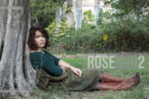 Rome October 2, 2017..Ilaria Gaspari, a writer and saggista, photographed in Rome in the park of Villa Torlonia/Ilaria Gaspari, scrittrice e saggista, fotografata a Roma nel parco di Villa Torlonia ©Rino Bianchi/Rosebud2