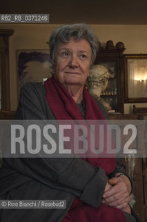 Turin October 27, 2017..Margherita Oggero, an Italian writer, photographed in his home in Corso Regina Margherita in Turin\Margherita Oggero, scrittrice italiana, fotografata nella sua abitazione di Corso Regina Margherita a Torino. ©Rino Bianchi/Rosebud2