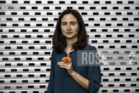 Rome February 9, 2017..Franca Mancinelli, Italian poet, photographed in Rome in Piazza di Pietra/Franca Mancinelli, poetessa italiana, fotografata a Roma in Piazza di Pietra. ©Rino Bianchi/Rosebud2