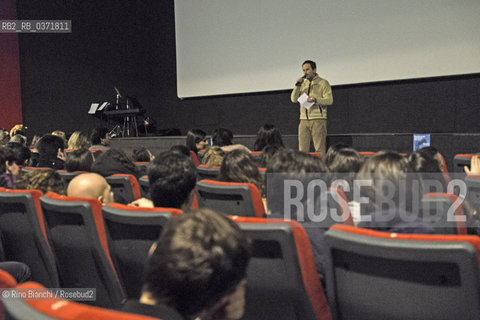 Rome February 9, 2018..Matteo Nucci interviene alla Giornata Mondiale della Lingua Greca al Cinema Royal, promossa da Emanuele Lelli.. ©Rino Bianchi/Rosebud2