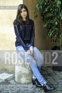 Rome February 9, 2018..Maria Borio, italian poet, editor of Nuovi Argomenti, animator of Umbria Poesia, photographed in Rome in Piazza di Pietra/Maria Borio, poetessa italiana, redattrice di Nuovi Argomenti, animatrice di Umbria Poesia, fotografata a Roma in Piazza di Pietra. ©Rino Bianchi/Rosebud2