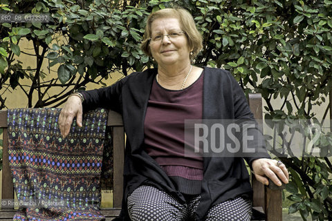 Rome March 8, 2018..Emilia Bersabea Cirillo, Italian writer, photographed in the garden of the Casa Internazionale delle Donne of Rome /Emilia Bersabea Cirillo, scrittrice italiana, fotografata nel giardino della Casa Internazionale delle Donne di Roma. ©Rino Bianchi/Rosebud2