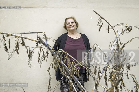 Rome March 8, 2018..Emilia Bersabea Cirillo, Italian writer, photographed in the garden of the Casa Internazionale delle Donne of Rome /Emilia Bersabea Cirillo, scrittrice italiana, fotografata nel giardino della Casa Internazionale delle Donne di Roma. ©Rino Bianchi/Rosebud2