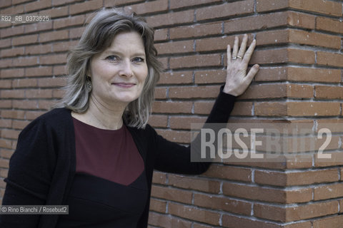 Rome March 18, 2018..Jennifer Egan, American writer, journalist for the New York Times Magazine, Pulitzer Prize for narrative in 2011, photographed in Rome/Jennifer Egan, scrittrice statunitense, giornalista per il New York Times Magazine, Premio Pulitzer per la narrativa nel 2011, fotografata a Roma ©Rino Bianchi/Rosebud2