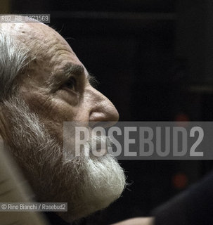 Rome March 16, 2018..Michelangelo Pistoletto, an Italian artist, phographed in Rome/Michelangelo Pistoletto, artista italiano fotografato a Roma. ©Rino Bianchi/Rosebud2