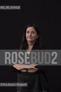 Rome July 3, 2018..Helena Janeczek, German writer, photographed in Rome in the spaces of the Basilica of Massenzio/Helena Janeczek, scrittrice tedesca, fotografata a Roma negli spazi della basilica di Massenzio ©Rino Bianchi/Rosebud2