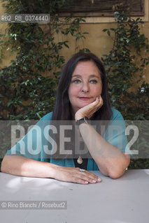 Rome July 4, 2018..Helena Janeczek, German writer, photographed in Rome in the spaces of the International Womens Home/Helena Janeczek, scrittrice tedesca, fotografata a Roma negli spazi della Casa Internazionale delle Donne ©Rino Bianchi/Rosebud2