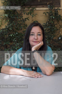 Rome July 4, 2018..Helena Janeczek, German writer, photographed in Rome in the spaces of the International Womens Home/Helena Janeczek, scrittrice tedesca, fotografata a Roma negli spazi della Casa Internazionale delle Donne ©Rino Bianchi/Rosebud2