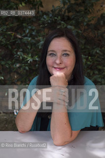 Rome July 4, 2018..Helena Janeczek, German writer, photographed in Rome in the spaces of the International Womens Home/Helena Janeczek, scrittrice tedesca, fotografata a Roma negli spazi della Casa Internazionale delle Donne ©Rino Bianchi/Rosebud2