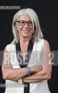 Rome July 3, 2018..Sandra Petrignani, journalist and writer, photographed in Rome in the spaces of the Basilica of Massenzio/Sandra Petrignani, giornalista e scrittrice, fotografata a Roma negli spazi della Basilica di Massenzio. ©Rino Bianchi/Rosebud2