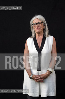 Rome July 3, 2018..Sandra Petrignani, journalist and writer, photographed in Rome in the spaces of the Basilica of Massenzio/Sandra Petrignani, giornalista e scrittrice, fotografata a Roma negli spazi della Basilica di Massenzio. ©Rino Bianchi/Rosebud2