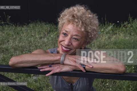 Rome July 3, 2018..Margo Jefferson, a professor at Columbia University, has written for years of literature and theater for Newsweek and The New York Times, winning in 1995 the Pulitzer for criticism, photographed in Rome in the spaces of the Basilica of Massenzio/Margo Jefferson, docente alla Columbia University, ha scritto per anni di letteratura e teatro per «Newsweek» e «The New York Times», vincendo nel 1995 il Pulitzer per la critica, fotografata a Roma negli spazi della Basilica di Massenzio ©Rino Bianchi/Rosebud2