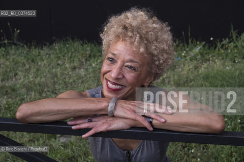 Rome July 3, 2018..Margo Jefferson, a professor at Columbia University, has written for years of literature and theater for Newsweek and The New York Times, winning in 1995 the Pulitzer for criticism, photographed in Rome in the spaces of the Basilica of Massenzio/Margo Jefferson, docente alla Columbia University, ha scritto per anni di letteratura e teatro per «Newsweek» e «The New York Times», vincendo nel 1995 il Pulitzer per la critica, fotografata a Roma negli spazi della Basilica di Massenzio ©Rino Bianchi/Rosebud2