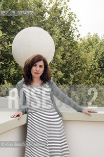 Rome August 2, 2018..Nadia Terranova, writer, author of childrens books and collaborator of newspapers and magazines photographed in Rome on the terrace of Palazzo Merulana/Nadia Terranova, scrittrice, autrice di libri per bambini e collaboratrice di quotidiani e riviste fotografata a Roma sulla terrazza di Palazzo Merulana. ©Rino Bianchi/Rosebud2