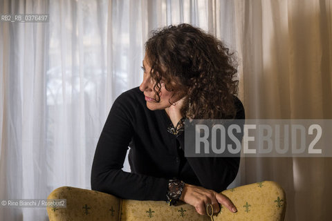 Rome November 5, 2018..Elisabeth Åsbrink, photographed in Rome in the spaces of Santa Prisca, Swedish writer and journalist, with her first book «Och i Wienerwald står träden kvar» in 2011 won the August award and in 2013 the prestigious Ryszard Kapuściński for the best literary reportage/Elisabeth Åsbrink, fotografata a Roma negli spazi di Santa Prisca, scrittrice e giornalista svedese,con il suo primo libro «Och i Wienerwald står träden kvar» nel 2011 ha vinto il premio August e nel 2013 il prestigioso Ryszard Kapuściński per il miglior reportage letterario. ©Rino Bianchi/Rosebud2