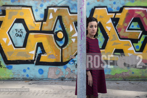 Rome November 10, 2018..Michela Monferrini, writer and poet, photographed in Rome in the district of Testaccio/Michela Monferrini, scrittrice e poetessa, fotografata a Roma nel quartiere di Testaccio. ©Rino Bianchi/Rosebud2